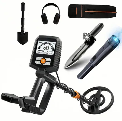 Image de Détecteur de métaux - MD13 - Étanchéité IP68 - Haute sensibilité - Suppression des interférences - 4 modes - Écran LCD - Couleur : bleu