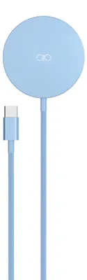 Zdjęcie produktu dla Force Power, bezprzewodowa ładowarka Magnetic 15W Qi MagSafe, niebieska