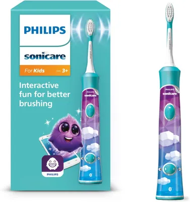 Produktbild von Elektrische Schallzahnbürste mit App, für Kinder ab 3 Jahren, mit SmarTimer und QuadPacer für eine gründliche Reinigung