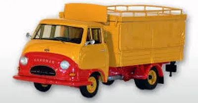 Produktbild von G35102_3 Golden Oldies Hanomag Kurier mit Getraenkeaufbau 1:32 gelbton