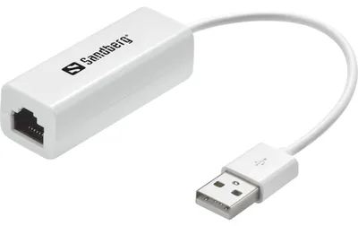Obrázek produktu pro Sandberg USB to Network Converter, Kabel, USB, Ethernet, 480 Mbit/s, Bílá