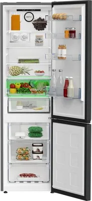 Produktbild von Beko B7RCNE408HXBR, 355 l, SN-T, 10 kg/24h, A, Fresh Zone Fach, Schwarz, Edelstahl