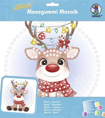 Immagine prodotto di Mosaico in gommapiuma URSUS "Glitter - Renna