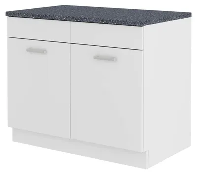 Produktbild von Spülenschrank Buffet Küche Mario 100 Küchenzeile Einbauküche Weiß