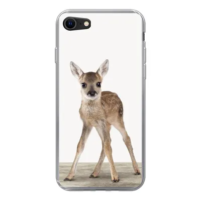 Produktbild von MuchoWow® Handyhülle Schutzhülle Hülle für iPhone SE 2020 Hirsche - Baby-Hirsche - Tiere - Mädchen - Jungen - Kinder Silikon Softcase Handy Hülle - Kartenbesitzer