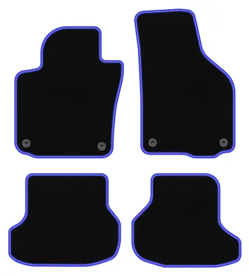 Immagine prodotto di Tappetini in velluto Nero/Blu per Volkswagen Golf VI 2011-2016 Set 4 pezzi