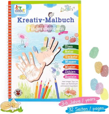 Produktbild von Trendhaus Fingerstempel Kreativ-Malbuch