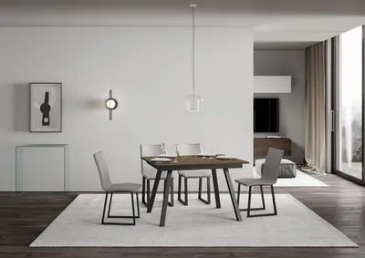 Zdjęcie produktu dla ITAMOBY - Stół rozkładany 120/180x90 cm Mirhi orzech rama i nogi antracytowe