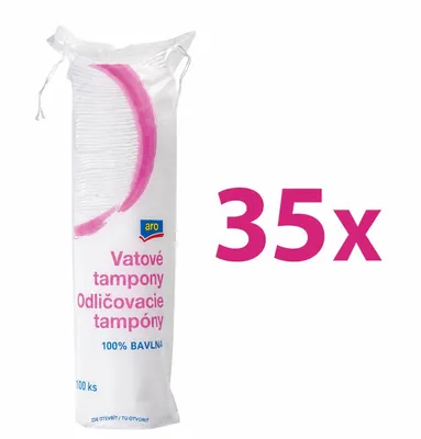 Produktbild von 35x Abschminkpads Aro 100 % Baumwolle – 100 Stück