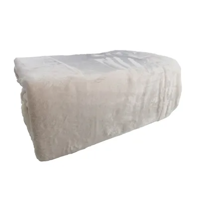 A folded blanket on a white background.