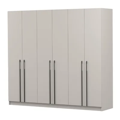 Produktbild von Drehtürenschrank Kleiderschrank Schlafzimmerschrank Schrank 230 cm Kaschmir/Kaschmir sechstürig Rosa 03