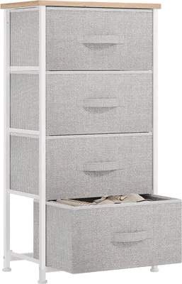 Produktbild von YITAHOME Schubladenkommode Moderner Stil 4 Schubladen Hellgrau