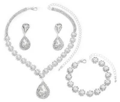 Productafbeelding van Elegant Sieraad Set voor Vrouwen met Ketting en Oorbellen