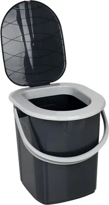 Imagen del producto de WC de camping móvil - Portable WC - Camping y viajes - Hecho de plástico reciclado - 22 litros de capacidad - Eco Antracita