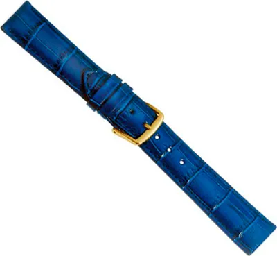 Produktbild von Ersatzband Uhrenarmband Kalbsleder Kobaltblau  20353G, Stegbreite:22mm