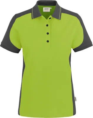 Produktbild von HAKRO Damen Poloshirt Contrast Mikralinar® 239, kiwi/anthrazit, S