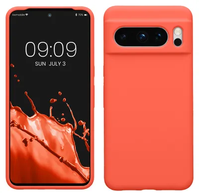 Produktbild von kwmobile Handyhülle für Google Pixel 8 Pro Hülle, für Pixel 8 Pro Case - Hülle Silikon - kabelloses Laden - Leuchtende Koralle