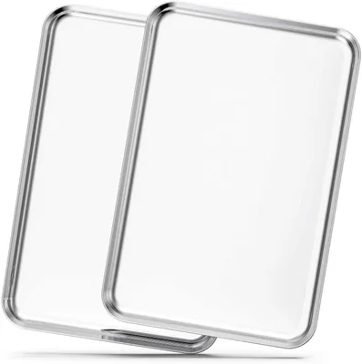 Produktbild von Omgoods – Set aus 2 Backblechen – Ideal für Kekse und Gebäck, 40,5 x 30,5 cm