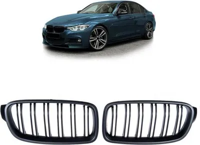 Immagine prodotto di GRIGLIA DEL RADIATORE A DOPPIA BARRA, compatibile con BMW Serie 3 F30 F31 (dal 2011 al 2019), NERO OPACO