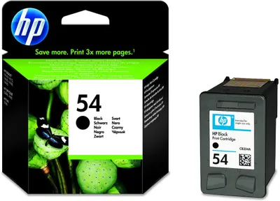 Produktbild von HP 54 Black Inkjet Print Cartridge, Schwarz, Tinte auf Pigmentbasis, 1 Stück(e)