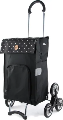 Produktbild von Andersen SHOPPER MANUFAKTUR Einkaufstrolley Treppensteiger Scala Shopper Malit 45L Black schwarz mehrfarbig 106cm