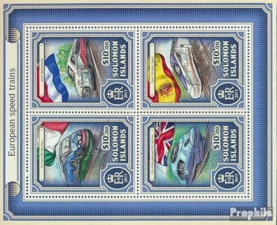 Produktbild von Briefmarken Salomoninseln 2017 Mi 4416-4419 Kleinbogen (kompl. Ausg.) postfrisch Europäische Schnellzüge
