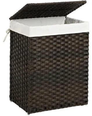 Produktbild von Handgewebter Wäschekorb LCB051B01V1, 46 x 33 x 60 cm, 90 l, braun
