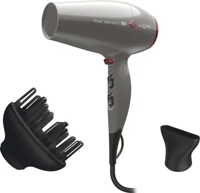 Obrázok produktu pre GA.MA Titan Keratin Diamond 3D, Jednosmerný prúd, Šedá, Jednofarebné, Pútko na zavesenie, 1,7 m, 2300 W