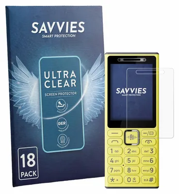 Produktbild von 18x Für Nokia 200 4G Schutzfolie Savvies Displayschutz Display Schutz Folie Klar Transparent