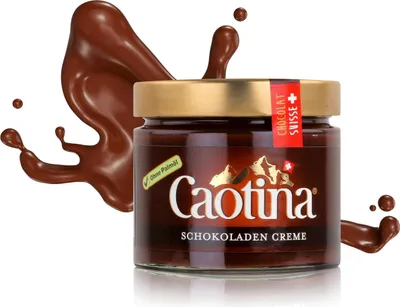 Image de Caotina Crème à tartiner au chocolat suisse Crème Chocolat 300g (1 paquet)