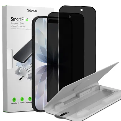 Produktbild von 2-Pack iPhone 17 Displayschutzfolie Privacy - Gehärtetes Glas | [Automatische Installation] - Blasenfrei