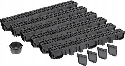 Produktbild von LINIENENTWÄSSERUNG H105 Kunststoffrost bis 1,5 Tonnen A15 SET 6m AQUER