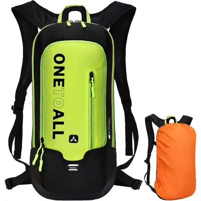 Immagine prodotto di Zaino da bicicletta da 6L/10L/12L, impermeabile, verde, con coperture antipioggia, per uomo e donna