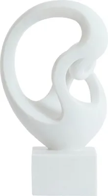 Immagine prodotto di Ornamento bianco in plastica suggestivo Light & Living Felicia