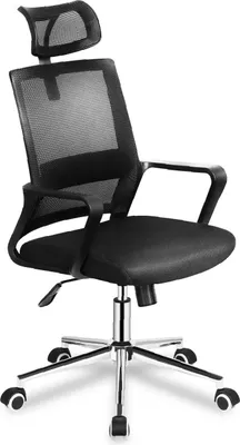 Image de Mark Adler Manager 2.1 Chaise de bureau ergonomique avec support lombaire et appui-tête réglable Mesh HD jusqu'à 130 kg Noir