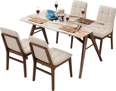 Immagine prodotto di Tavoli da tavolo Marmor Ess, design per soggiorno, tavoli in legno per cucina, mobili italiani