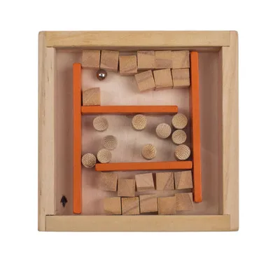 Obrázek produktu pro GiftyCity Dřevěná hra, Bludiště, oranžová