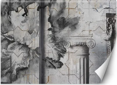 Produktbild von Vlies fototapete Säule auf Wandhintergrund 250x175 cm Feeby Grau inkl. Kleber einfache Montage