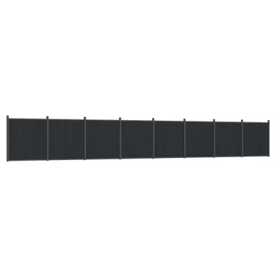 Produktbild von vidaXL Zaunelement Grau 1391x186 cm WPC