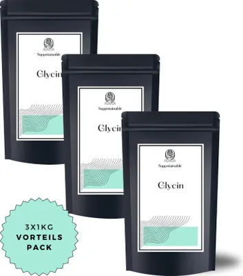 Produktbild von Glycin Pulver – 3kg (3X1kg)