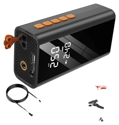 Produktbild von Auto-Starthilfe, 150PSI Luftkompressor, Tragbare Powerbank, 1200ASmart clip
