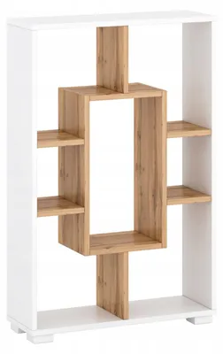 Zdjęcie produktu dla Regał 90x60x20 cm ścienny podłogowy biały wotan