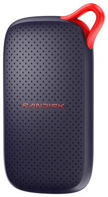 Productafbeelding van SanDisk Portable SSD (V3), 1 TB, USB Type-C, 3.2 Gen 2 (3.1 Gen 2), 1000 MB/s, marineblauw, rood
