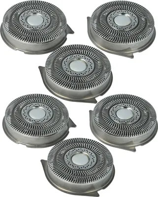 Produktbild von vhbw 6x Ersatz-Scherköpfe kompatibel mit Philips HQ9190, PT920, HQ9199 Elektrorasierer, Silber