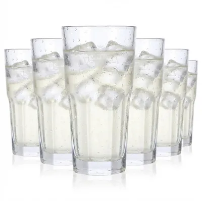 Produktbild von 6x Smirnoff Vodka Glas Vodkagläser 0,3l Longdrinkglas Logo Satiniert