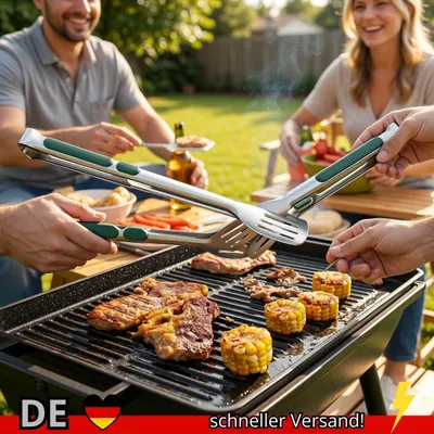 Produktbild von Edelstahl Grillzange Küchenzange Salat Fleisch