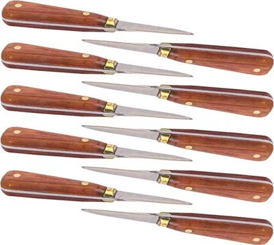 Produktbild von 10 Austernmesser mit Holzgriff 16 cm