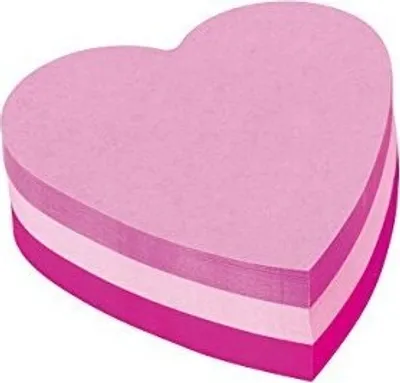 Produktbild von Post-it Haftnotiz Würfel 70 x 70 mm Herz Form 3-farbig 225 Blatt