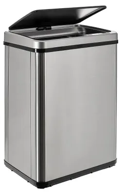 Image de Poubelle intelligente Wellhome, sans pieds, 40 litres, transparente. Transparente, taille unique