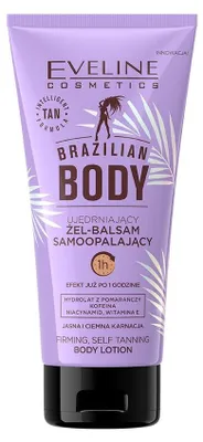 Produktbild von Eveline Cosmetics Brazilian Body – feuchtigkeitsspendender, straffender Selbstbräuner – 24er Karton